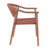 Chaise de terrasse d'extérieur empilable en tressage cordé Davida
