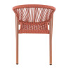 Chaise de terrasse d'extérieur empilable en tressage cordé Davida