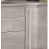 Buffet/bahut contemporain 2 portes/3 tiroirs chêne champagne Guerda