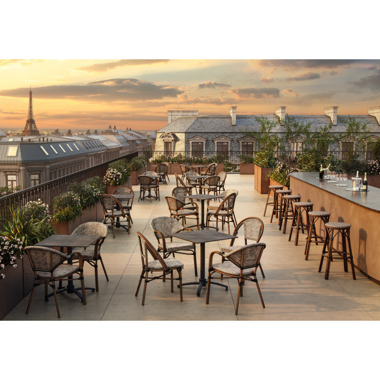 Chaise de bistrot empilable d'extérieur en textilène Marne