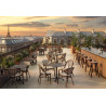 Chaise de bistrot empilable d'extérieur en textilène Marne