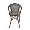 Chaise de bistrot empilable d'extérieur en textilène Marne