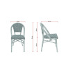 Chaise de bistrot empilable d'extérieur en textilène Marne