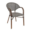 Fauteuil de bistrot empilable d'extérieur en textilène Marne