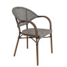 Fauteuil de bistrot empilable d'extérieur en textilène Marne