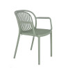 Fauteuil de bistrot d'extérieur empilable en polypropylène Sahari