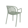 Fauteuil de bistrot d'extérieur empilable en polypropylène Sahari