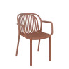 Fauteuil de bistrot d'extérieur empilable en polypropylène Sahari