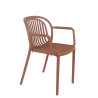 Fauteuil de bistrot d'extérieur empilable en polypropylène Sahari