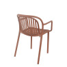 Fauteuil de bistrot d'extérieur empilable en polypropylène Sahari