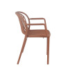 Fauteuil de bistrot d'extérieur empilable en polypropylène Sahari