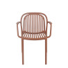 Fauteuil de bistrot d'extérieur empilable en polypropylène Sahari