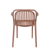 Fauteuil de bistrot d'extérieur empilable en polypropylène Sahari