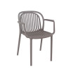 Fauteuil de bistrot d'extérieur empilable en polypropylène Sahari