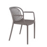 Fauteuil de bistrot d'extérieur empilable en polypropylène Sahari