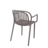 Fauteuil de bistrot d'extérieur empilable en polypropylène Sahari