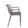 Fauteuil de bistrot d'extérieur empilable en polypropylène Sahari