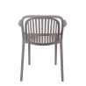 Fauteuil de bistrot d'extérieur empilable en polypropylène Sahari