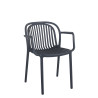 Fauteuil de bistrot d'extérieur empilable en polypropylène Sahari