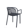 Fauteuil de bistrot d'extérieur empilable en polypropylène Sahari