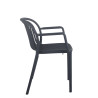 Fauteuil de bistrot d'extérieur empilable en polypropylène Sahari