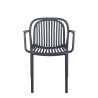 Fauteuil de bistrot d'extérieur empilable en polypropylène Sahari