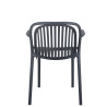 Fauteuil de bistrot d'extérieur empilable en polypropylène Sahari