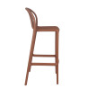 Tabouret de bistrot d'extérieur empilable en polypropylène Sahari