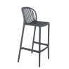 Tabouret de bistrot d'extérieur empilable en polypropylène Sahari
