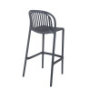 Tabouret de bistrot d'extérieur empilable en polypropylène Sahari
