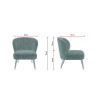 Chaise lounge de brasserie en tissu Asia