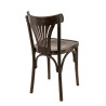Chaise de bistrot en hêtre teinté marrron foncé Pampa (lot de 2)
