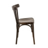 Chaise de bistrot en hêtre teinté marrron foncé Pampa (lot de 2)