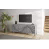 Meuble TV moderne 181 cm sérigraphié gris béton Blake