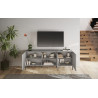 Meuble TV moderne 181 cm sérigraphié gris béton Blake