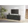Meuble TV moderne 181 cm sérigraphié gris béton Blake
