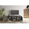 Meuble TV moderne 181 cm sérigraphié gris béton Blake