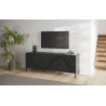 Meuble TV moderne 181 cm sérigraphié gris béton Blake