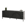 Meuble TV moderne 181 cm sérigraphié gris béton Blake