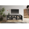 Meuble TV moderne 181 cm sérigraphié gris béton Blake