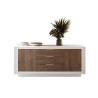 Buffet/bahut moderne 180 cm laqué blanc mat/mercure Rosine