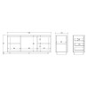 Buffet/bahut moderne 180 cm laqué blanc mat/mercure Rosine