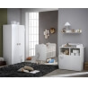 Armoire 2 portes contemporaine blanche Mistie