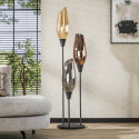Lampadaire moderne m&eacute;tal et verre tricolore H 178 cm Cocoon