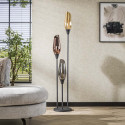 Lampadaire moderne m&eacute;tal et verre tricolore H 168 cm Cocoon
