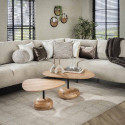 Table basse style nature en acacia massif naturel Melodia (lot de 2)