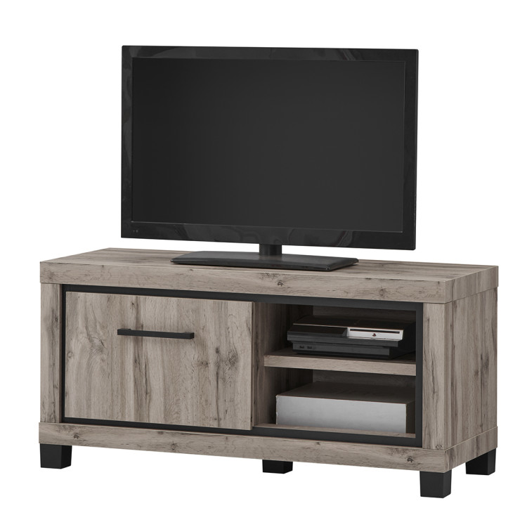 Meuble TV contemporain 102 cm chêne canada Heleane
