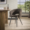 Chaise de salle à manger moderne en tissu Coralia (lot de 2)