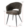 Chaise de salle à manger moderne en tissu Coralia (lot de 2)