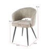 Chaise de salle à manger moderne en tissu Coralia (lot de 2)